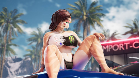 5_fingers anthro beach big_breasts bikini bikini_bottom bikini_thong biped bouncing_breasts bracelet breasts brown_body brown_fur brown_hair car clothed clothed_anthro clothed_female clothing crop_top curvy_figure dancing facial_piercing feet female female_anthro fingers flat_belly fur gesture green_eyes hair hair_over_eye hand_gesture hourglass_figure huge_breasts jewelry looking_at_viewer music navel navel_piercing necklace nipple_outline nose_piercing one_eye_closed outside palm_tree piercing pink_nose plant playful shirt sitting sitting_on_car sky small_waist smile solo spread_legs spreading swimwear synced_to_music teeth thick_thighs toes tongue tongue_out topwear tree tropical tube_top two-piece_swimsuit v_sign vehicle wide_hips wink yorexz_nsfw dc_shoes dodge_(brand) dodge_viper monster_energy toofer felid feline lion mammal pantherine prehistoric_species saber-toothed_tiger 16:9 3d_(artwork) 3d_animation animated digital_media_(artwork) hi_res high_framerate short_playtime sound video widescreen