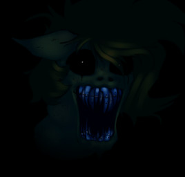 ambiguous_form ambiguous_gender big_eyes black_background black_eyes black_sclera braces brown_body brown_fur brown_hair creepy dark fur hair looking_at_viewer makeup mascara nightmare_fuel open_mouth running_makeup running_mascara sharp_teeth simple_background solo teeth marsminer hasbro my_little_pony fan_character venus_spring equid equine horse mammal pony 2016 headshot_portrait hi_res portrait