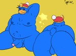 anthro butt foreskin genitals male nude overweight penis slightly_chubby slightly_chubby_male solo spritedraws kirby_(series) nintendo king_dedede avian hi_res