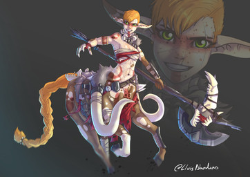5_fingers abs armband armor axe belt bodypaint bone breasts chest_wraps clothing eye_scar face_paint facial_scar female fingers fur green_eyes hair holding_axe holding_object holding_weapon hooves humanoid_pointy_ears looking_at_viewer markings melee_weapon muscular muscular_female navel orange_hair pointy_ears pouch_(clothing) scar simple_background smile solo tail teeth weapon wraps lluisabadias european_mythology greek_mythology mythology centaur equid equid_taur equine humanoid_taur mammal mammal_taur taur 2023 absurd_res digital_media_(artwork) hi_res