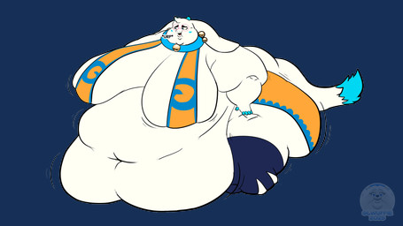 5_fingers anthro bell belly big_belly big_breasts big_butt blue_horn breasts burping butt clothed clothing collar deep_navel dipstick_tail ear_piercing eyewear female fingers fur glasses horn huge_belly huge_breasts huge_butt hyper markings morbidly_obese navel obese open_mouth overweight piercing red_tongue solo tail tail_markings tongue wearing_glasses white_body white_fur glwuffie atlyss mythology angela_flux hybrid kubold_(atlyss) lagomorph mammal mythological_creature mythological_scalie oathkin_(atlyss) poon_(atlyss) scalie 16:9 2025 alpha_channel hi_res widescreen