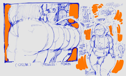 anthro big_butt blush blush_lines bodily_fluids bottomwear bubble_butt bulge butt butt_focus clothed clothed_anthro clothed_male clothing denim denim_bottomwear denim_clothing dialogue dripping erection erection_under_clothing fully_clothed genital_fluids group heart_symbol hoodie huge_butt jeans leaking_precum looking_away male male/male pants precum precum_drip precum_through_clothing rear_view shirt suspenders tail text thought_bubble topwear wet wet_clothing neato5 epic_games fortnite meowdas meowscles nyanja_(fortnite) oscar_(fortnite) felid feline mammal pantherine tiger english_description english_text