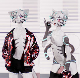 angry anthro aroused balls black_bottomwear black_clothing black_coat black_shorts black_topwear blue_claws blue_hair_tips blue_markings blurred_background blush blushing_at_viewer bottomwear bottomwear_down claws clothed clothing coat dark_markings erection facial_markings fellatio_gesture femboy fur genitals gesture glowing glowing_claws glowing_hair_tips glowing_markings grey_body grey_fur grey_hair hair head_markings ineffective_clothing looking_at_viewer low_poly male markings nude partially_clothed penis pink_eyes red_clothing red_coat red_topwear shorts shorts_down solo suggestive suggestive_gesture tongue tongue_out topwear pestbudmax max_(pestbudmax) domestic_cat felid feline felis mammal 3d_(artwork) digital_media_(artwork) hi_res