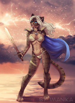 1_missing_limb 4_toes 5_fingers amputee anthro armor barefoot biped blonde_hair blue_cape blue_clothing blue_eyes bra breasts camel_toe cape clothed clothing day detailed_background digitigrade disability feet female fingers hair midriff missing_arm navel nipple_outline open_mouth outside panties single_amputee sky solo standing text toes tongue unconvincing_armor underwear imanika domestic_cat felid feline felis mammal 2018 digital_media_(artwork) english_text watermark