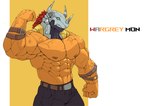 abs anthro biceps male muscular muscular_anthro muscular_male nipples pecs solo vein veiny_muscles asiahao520 bandai_namco digimon digimon_(species) wargreymon absurd_res hi_res