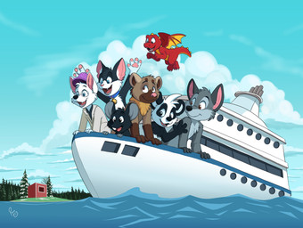 anthro black_body black_fur blue_eyes blue_sky boat brown_body brown_eyes brown_fur casual_nudity cheek_tuft closed_smile clothed clothed_anthro clothed_male clothing cloud facial_tuft flying fur glistening glistening_eyes grey_body grey_fur group happy head_tuft male male_anthro membrane_(anatomy) membranous_wings mouth_closed nude nude_anthro nude_male open_mouth open_smile outdoor_nudity outside plant public public_nudity sky smile social_nudity three-quarter_view tree tuft vehicle water watercraft whiskers white_body white_fur wings yellow_wings young young_anthro young_male pandapaco mythology parinton bear canid canine domestic_cat dragon felid feline felis giant_panda mammal mouse murid murine mythological_creature mythological_scalie rodent scalie absurd_res digital_drawing_(artwork) digital_media_(artwork) hi_res shaded signature simple_shading