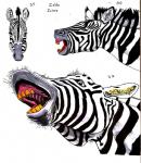 black_body black_fur fur multicolored_body multicolored_fur simple_background solo striped_body striped_fur stripes teeth two_tone_body two_tone_fur white_background white_body white_fur yellow_teeth zelda_zebra pez_wolf equid equine mammal zebra hi_res traditional_media_(artwork)