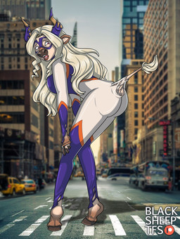 anthro blonde_hair butt city city_background clothing crosswalk female growth hair hooves horn horn_growth human_to_anthro looking_back macro macro_female mask mid_transformation patreon_logo snout solo species_transformation superhero surprised tail tail_growth tail_tuft tight_clothing torn_clothing transformation tuft blacksheeptfs my_hero_academia patreon takeyama_yu bovid bovine cattle human mammal hi_res
