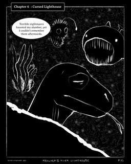 algae anthro bed_sheet bedding black_background border dialogue dream fangs forked_tongue hair lure_(anatomy) male nightmare open_mouth simple_background sleeping solo speech_bubble spiky_hair teeth tongue white_eyes sharkinthepark komo_(sharkinthepark) anglerfish aquatic cetacean fish komodo_dragon lizard mammal monitor_lizard reptile scalie whale 2025 4:5 absurd_res comic greyscale hi_res monochrome