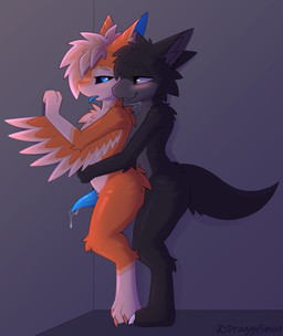 against_surface against_wall ahegao alley alley_sex anal anal_penetration anthro anthro_on_anthro anthro_penetrated anthro_penetrating anthro_penetrating_anthro bedroom_eyes bite biting_another black_body black_fur blep blush bodily_fluids cheek_tuft chest_tuft claws clothing duo erection facial_tuft fangs feathers fur genital_fluids genitals gloves grey_body grey_fur handwear inner_ear_fluff leg_markings looking_pleasured male male/male male_penetrated male_penetrating male_penetrating_male markings narrowed_eyes neck_bite nude open_mouth orange_body orange_fur outside paws penetration penis precum seductive sex smile socks_(marking) standing standing_sex tail tapering_penis teeth tongue tongue_out tuft white_body white_fur wings draggyavali mythology draggy_(draggysmut) goob_(nuclear54) avali dragon furred_dragon furred_scalie mythological_creature mythological_scalie scalie digital_drawing_(artwork) digital_media_(artwork) full-length_portrait hi_res portrait signature