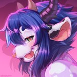 anime_eyes anthro barbell_piercing blep circular_barbell_piercing ear_piercing facial_piercing female hair horn kemono nose_piercing overweight piercing profile septum_circular_barbell septum_piercing side_view solo tongue tongue_out nekowyn pixi_sugardust bovid bovine cattle mammal 1:1 icon