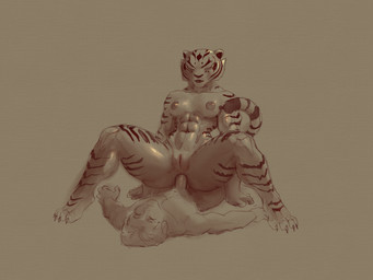 abs anal anal_penetration anthro anthro_penetrated anus areola big_butt breasts butt duo erection female female_anthro female_on_human female_on_top female_penetrated fur genitals glistening glistening_abs glistening_genitalia glistening_penis human_on_anthro human_penetrating human_penetrating_anthro human_penetrating_female humanoid_genitalia interspecies male male/female male_human male_on_anthro male_penetrating male_penetrating_anthro male_penetrating_female muscular muscular_female nipples nude on_top penetration penile penile_penetration penis penis_in_ass sex simple_background stripes tail thick_thighs vulva wide_hips alytarch dreamworks kung_fu_panda master_tigress felid human mammal pantherine tiger 2026 4:3 absurd_res hi_res painting_(artwork) sketch
