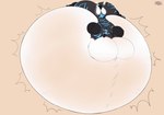 air_puff air_tank air_tank_in_butt ambiguous_gender anthro belly belly_blush belly_expansion belly_inflation big_belly big_butt black_body black_fur bloated blue_body blue_fur blue_hair blush body_blush butt expansion floppy_ears fur hair huge_belly huge_butt hyper hyper_belly hyper_butt imminent_popping implied_popping inflation inflation_fetish logo long_ears moob_expansion motion_lines object_in_ass orange_background simple_background gigabonz kay_(cookiemelon) lagomorph leporid mammal rabbit 2022 absurd_res artist_logo hi_res