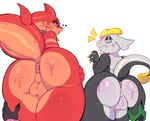 ambiguous_gender anthro anus balls big_anus big_balls big_butt bodily_fluids butt butt_focus butt_grab duo duo_focus first_person_view fish generation_7_pokemon genitals group half-closed_eyes hanaarts hand_on_butt head_tail hi_res huge_butt huge_hips jangmo-o leg_grab looking_at_viewer looking_back looking_back_at_viewer male male/ambiguous male/male marine multicolored_body narrowed_eyes nintendo nude pokemon pokemon_(species) presenting presenting_hindquarters raised_tail scales scalie shark simple_background size_difference sweat sweatdrop sweaty_butt taiga_(hdhxrrfg) tail tail_anus thick_thighs thigh_grab trio wide_hips