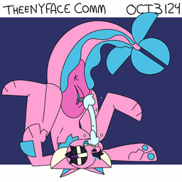 3_fingers anthro anus blinking bodily_fluids drinking drinking_urine eyeliner female fingers genital_fluids genitals happy makeup peeing pink_body pussy_sounding solo straw_in_urethra upside_down urethral urine urine_in_mouth vulva watersports theenyface microsoft ori_(series) xbox_game_studios luma_(anzuneth) fish guardian_spirit marine 1:1 animated loop