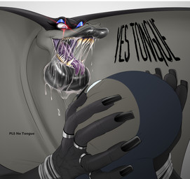 anthro bodily_fluids colored_nails dialogue eyeliner eyeshadow fangs female fingernails hyper hyper_lips imminent_kiss lips long_fingernails makeup male nails ring saliva teeth text thick_lips tongue mrmadhead candy_(mrmadhead) cobra reptile scalie snake english_text hi_res