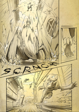 anthro biped chasing claws eyelashes female female_anthro fur group hair long_hair male male_anthro onomatopoeia outside page_number running sound_effects spikes spikes_(anatomy) tail text toe_claws trio truescorn nintendo pokemon pokemon_mystery_dungeon spike_chunsoft asche_(truescorn) clarity_(truescorn) orchid_(truescorn) generation_4_pokemon generation_5_pokemon lucario pokemon_(species) weavile zoroark 2026 absurd_res colored comic english_text hi_res huge_filesize