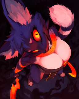 accessory amber_eyes anthro armband big_breasts black_body black_fur blade bottomwear bracelet breasts chest_wraps claws cleavage clothed clothing egyptian egyptian_clothing eyelashes fangs female fur gold_(metal) gold_jewelry high-angle_view holding_object holding_weapon inner_ear_fluff jewelry loincloth looking_at_viewer looking_up multicolored_body multicolored_fur necklace pose red_sclera sharp_teeth smile solo standing tail teeth toe_claws tuft two_tone_body two_tone_fur usekh weapon whiskers white_body white_fur white_inner_ear white_inner_ear_fluff wraps swiwwel bacardi_(muart242) domestic_cat felid feline felis mammal 2026 absurd_res hi_res pinup