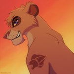 female feral looking_at_viewer smile solo sundown maisha-iris disney the_lion_guard the_lion_king vitani_(the_lion_king) felid lion mammal pantherine 1:1 hi_res