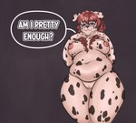 anthro black_nose black_spots braided_hair braided_pigtails breasts dialogue female fur genitals hair markings navel nipples nude pigtails pussy red_hair slightly_chubby slightly_chubby_anthro slightly_chubby_female smile solo speech_bubble spots spotted_body spotted_fur text white_body white_fur pompoyo monika_(klausd) canid canine canis dalmatian domestic_dog mammal 2024 english_text hi_res