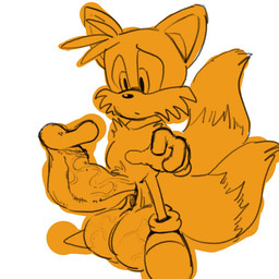 anthro balls balls_on_ground balls_touching_floor big_balls big_glans big_penis erection foreskin genitals glans huge_balls huge_flare huge_penis hyper hyper_balls hyper_genitalia hyper_penis looking_at_genitalia looking_at_penis male penis retracted_foreskin saggy_balls solo standing vein veiny_balls veiny_penis worried naughtymoff sega sonic_the_hedgehog_(series) miles_prower canid canine fox mammal red_fox true_fox 1:1 monochrome