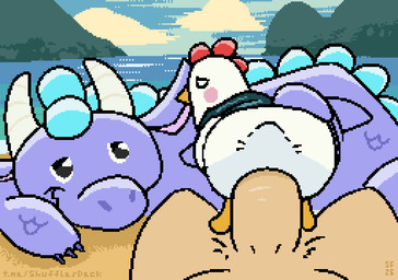 2_horns ambiguous_gender ambiguous_penetrated animal_genitalia animated_gif beach bedroom_eyes bestiality blue_body blue_scales blue_spines blush claws cloaca cloacal cloacal_penetration closed_smile feathers feral first_person_view genitals group half-closed_eyes horn human_on_feral human_pov interspecies looking_at_another looking_at_partner looking_at_viewer looking_back looking_back_at_viewer male male/ambiguous male_penetrating male_penetrating_ambiguous male_pov mountain mouth_closed narrowed_eyes open_mouth penetration purple_claws scales sea seductive sex sex_on_the_beach sky smile trio water white_body white_feathers white_horn shufflefur mythology valve steam_sale_chicken steam_sale_dragon avian bird chicken dragon galliform human mammal mythological_creature mythological_scalie phasianid scalie 2026 animated dated short_playtime signature