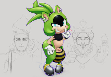 anthro balls belly big_balls bodily_fluids bracelet bulge burger_king_crown cool_story_bro countershade_face countershading crossgender digit_ring ear_piercing eyelashes finger_ring genitals green_body grin group hair huge_balls hyper hyper_balls hyper_genitalia intersex jewelry male multiple_piercings penis piercing shark_teeth shush small_penis smile solo spiked_hair_tie studded_bracelet studded_jewelry studs sweat tied_hair trio billmurray burger_king doritos frito-lay idw_publishing sega sonic_the_hedgehog_(comics) sonic_the_hedgehog_(idw) sonic_the_hedgehog_(series) surge_(drink) geoff_keighley surge_the_tenrec the_burger_king afrosoricid mammal tenrec absurd_res hi_res