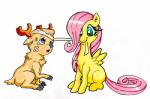 duo feathered_wings feathers female feral wings yellow_body yellow_feathers young young_feral irie-mangastudios friendship_is_magic hasbro my_little_pony mythology one_piece fluttershy_(mlp) tony_tony_chopper tony_tony_chopper_(walk_point_form) deer equid equine mammal mythological_creature mythological_equine new_world_deer pegasus reindeer 2014 crossover traditional_media_(artwork)