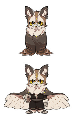 anthro black_clothing black_nose brown_body chibi clothed clothing countershading eyewear front_view glasses glistening glistening_eyes looking_at_viewer male mouth_closed round_glasses simple_background solo standing unsigned white_background asnnonaka species_request full-length_portrait hi_res portrait