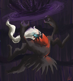 2011 3_fingers ambiguous_gender black_body darkrai digital_media_(artwork) digital_painting_(artwork) fingers glowing glowing_eyes hair legendary_pokémon nintendo not_furry pokémon pokémon_(species) raised_arm signature silverkiwi78 solo video_games white_hairRating: SafeScore: 1User: BooruHitomiDate: November 04, 2019