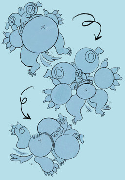 anthro belly belly_expansion big_belly big_eyes big_feet big_hands body_inflation breast_expansion breasts cheek_expansion claws expansion eye_expansion feet foot_expansion hand_expansion hyper hyper_inflation inflation male navel open_mouth scar scared solo tongue tongue_out uber_inflation waving_tail morphing_murphy borzoi canid canine canis domestic_dog hunting_dog mammal sighthound black_and_blue comic hi_res monochrome sketch nonbinary_(lore) trans_(lore) trans_man_(lore)