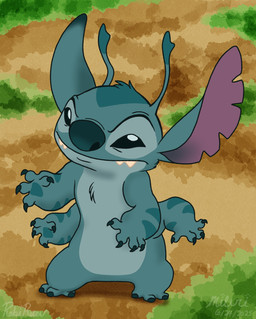 3_toes 4_arms 4_fingers ambiguous_gender angry antennae_(anatomy) anthro arm_markings biped chest_tuft claws dipstick_antennae feet fingers frown fur head_tuft looking_at_viewer markings multi_arm multi_limb multicolored_antennae narrowed_eyes notched_ear sharp_teeth solo teal_body teal_claws teal_eyes teal_fur teal_markings teal_nose teeth teeth_showing toes tuft miluri disney lilo_and_stitch stitch_and_ai scratch_(stitch_and_ai) alien experiment_(lilo_and_stitch) 2025 dated digital_drawing_(artwork) digital_media_(artwork) hi_res signature
