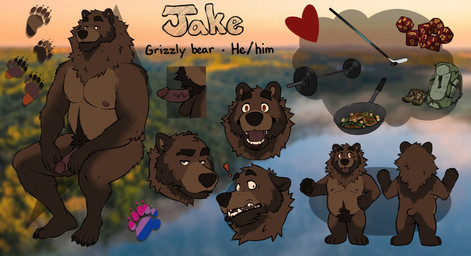animal_genitalia anthro balls barbell bisexual_pride_colors blep brown_body brown_eyes brown_fur chibi countershade_torso countershading dice erection footprint front_view fur genitals heart_symbol hockey_puck hockey_stick humanoid_genitalia humanoid_penis hybrid_genitalia hybrid_penis lgbt_pride male male_anthro nipples nude nude_anthro nude_male open_mouth overweight overweight_anthro overweight_male pawprint penis pink_penis pride_colors pubes rear_view sheath sheathed_humanoid_penis sitting smile smiling_at_viewer solo standing surprised tail teeth tongue tongue_out vein veiny_penis labradorszn bear brown_bear grizzly_bear mammal ursine 2025 hi_res model_sheet
