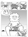 2021 3:4 al_(nik159) alpaca anthro bottomwear camelid cellphone clothed clothing comic electronics erection erection_under_clothing foreskin fur genitals greyscale hi_res humanoid_genitalia humanoid_penis imminent_masturbation looking_down male mammal monochrome multiple_scenes nikraccoom penis phone poking_out shirt shorts sitting smartphone solo text topwear url wool_(fur)