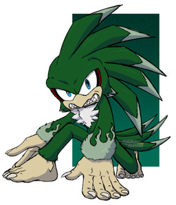 5_toes angry anthro barefoot claws feet fluffy fluffy_chest fur green_body male sharp_teeth simple_background solo teeth toes zimakum mythology sega sonic_riders sonic_the_hedgehog_(series) sonic_unleashed jet_the_hawk accipitrid accipitriform avian bird canid canine eulipotyphlan mammal mythological_canine mythological_creature werecanid werecanine werecreature wereeulipotyphlan werehog werewolf absurd_res colored_sketch hi_res sketch