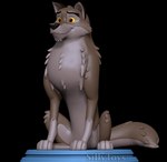 3d_modeling 3d_print brown_eyes feral male simple_background sitting smile solo sillytoys balto_(series) universal_studios balto canid canine mammal 3d_(artwork) digital_media_(artwork) hi_res