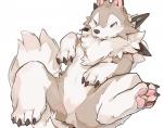 4_toes ambiguous_gender black_nose claws feet feral pawpads paws pink_pawpads simple_background solo toe_claws toes tuft white_background kuritama nintendo pokemon canid canine generation_7_pokemon lycanroc mammal midday_lycanroc pokemon_(species) 2017