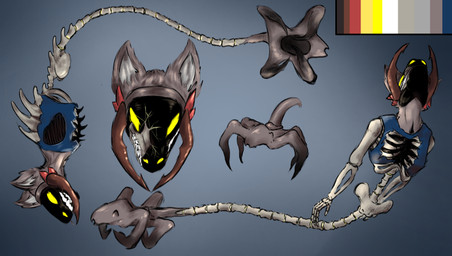 bone machine male parasite solo zember968 scorn_(game) molekyla_igor arthropod hybrid insect protogen hi_res