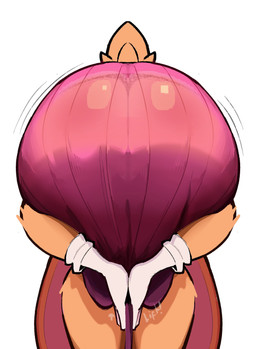 anthro bent_over big_butt butt clothed clothing dress female fully_clothed fur gloves handwear long_ears motion_lines pink_clothing pink_dress rear_view short_tail simple_background solo tail tan_body tan_fur white_background postpluvial praise_da_booty_(meme) sega sonic_the_hedgehog_(series) vanilla_the_rabbit lagomorph leporid mammal rabbit 2026 absurd_res hi_res