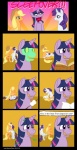 blood bodily_fluids book cutie_mark dialogue facial_mask female feral fight fur group hair horn humor multicolored_hair parody purple_body purple_fur purple_hair sleepover tail text two_tone_hair violence cartoonlion friendship_is_magic hasbro my_little_pony mythology applejack_(mlp) rarity_(mlp) twilight_sparkle_(mlp) earth_pony equid equine horse mammal mythological_creature mythological_equine pony unicorn comic english_text hi_res