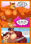 abs activision angry anthro balls bandicoot biceps big_muscles challenge crash_bandicoot crash_bandicoot_(series) crunch_bandicoot dasyuromorph dialogue english_text erection fur genitals group hard_translated hi_res looking_at_another male male/male mammal marsupial muscular nipples nude pecs penis slash876 text thylacine tiny_tiger translated trio