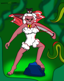 anthro attack_pose bell bell_collar cloak clothing collar crown electricity female forest forest_background fur headgear lightning melee_weapon nature nature_background plant rock sword tree weapon wool_(fur) wool_clothing baristagamerproductions cult_of_the_lamb massive_monster_(studio) lamb_(cult_of_the_lamb) red_crown_(cult_of_the_lamb) bovid caprine mammal sheep 4:5 absurd_res hi_res