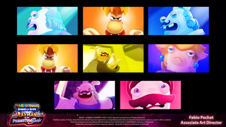 anthro big_nose black_eyebrows black_facial_hair black_mustache blonde_hair blue_ear_piercing blue_eyes blue_facial_hair blue_mustache buckteeth closed_frown clothed clothed_anthro clothed_female clothed_humanoid clothed_male clothing confusion copyright_symbol curly_hair determined doorway ear_piercing eyebrows eyeless facial_hair female female_anthro fist floating_hands frown frowning_at_viewer furrowed_eyebrows gramophone grey_hair group hair half-closed_eyes hand_pawpads happy hat headgear headwear hoodie light long_ears looking_at_viewer male male_anthro male_humanoid medium_hair mitten_hands mouth_closed multicolored_body mustache narrowed_eyes no_eyebrows noseless open_frown open_mouth open_smile pawpads piercing purple_clothing purple_hoodie purple_topwear red_clothing red_hat red_headwear red_tongue smile suit symbol tan_body tan_eyelids tan_pawpads tan_skin teeth text title tongue topwear two_tone_body unimpressed white_clothing white_suit year yellow_eyes fabio_pochet mario_bros mario_plus_rabbids_kingdom_battle mario_plus_rabbids_sparks_of_hope nintendo raving_rabbids rayman_(series) ubisoft phantom_of_the_bwahpera rabbid_mario rabbid_peach rayman ghost humanoid hybrid lagomorph mammal rabbid raypeople_(rayman) spirit 16:9 2023 4k absurd_res artist_name colored concept_art crossover digital_drawing_(artwork) digital_media_(artwork) english_description english_text hi_res lighting multiple_scenes official_art shaded widescreen