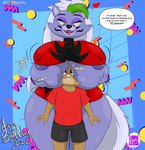 age_difference anthro areola big_breasts breasts detailed_background duo female head_between_breasts huge_breasts larger_female male male/female nipple_outline older_female purple_areola size_difference smaller_male thick_thighs young young_anthro rarehare five_nights_at_freddy's five_nights_at_freddy's:_security_breach scottgames steel_wool_studios roxanne_wolf canid canine canis mammal wolf 2022 absurd_res digital_media_(artwork) hi_res