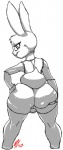 2014 anthro big_butt butt female huge_butt lagomorph looking_at_viewer looking_back mammal monkeyxflash monochrome pussy rabbit smile solo
Rating: Explicit
Score: 1
User: Robinebra
Date: March 08, 2014