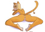 blonde_hair butt ear_piercing female fur genitals hair looking_at_viewer looking_back molly_(ninelove_kp) nude orange_body orange_fur piercing presenting simple_background smile solo spread_legs spreading tail vulva ninelove_kp nines_(ninelove_kp) felid feline felis mammal absurd_res digital_media_(artwork) hi_res