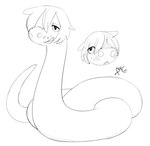 hair pit_organ solo durg_(artist) python reptile scalie snake black_and_white hi_res monochrome signature sketch