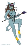 2010 blizzard_entertainment blue_body blue_skin breasts digital_media_(artwork) draenei female genitals hooves horn humanoid humanoid_pointy_ears jewelry max_blackrabbit navel nipples pussy solo tentacles warcraft