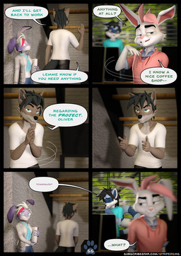 alternative_fashion anthro bedroom_eyes beverage black_hair blue_eyes bottomwear brown_body brown_fur buckteeth clothed clothed_anthro clothed_female clothed_male clothing denim denim_bottomwear denim_clothing dialogue digitigrade duo emo emo_haircut eyes_closed female finger_guns floppy_ears fully_clothed fully_clothed_anthro fully_clothed_female fully_clothed_male fur green_eyes hair hands_together hoodie humor jeans joke lop_ears male male_anthro narrowed_eyes page_number pants pink_hair purple_body purple_fur seductive shirt size_difference smile smirk t-shirt teal_eyes teeth text topwear white_body white_fur white_hair willitfit striped_sins dray_(striped_sins) june_(striped_sins) oliver_(striped_sins) ryder_(striped_sins) canid canine canis lagomorph leporid mammal rabbit wolf 3d_(artwork) comic digital_media_(artwork) english_text hi_res url