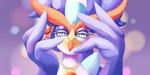 anthro beak blue_body blue_eyes blue_feathers feathers female jewelry necklace smile solo white_body white_feathers patohoro nintendo pokemon chimarrao_(patohoro) avian bird generation_9_pokemon pokemon_(species) quaquaval 2:1 absurd_res hi_res